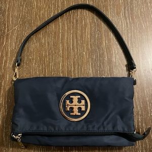 Tory Burch Navy Over the shoulder bag ; Fold up bag 12x11inch or 6x11inch